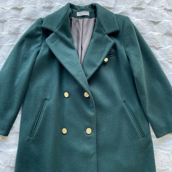 🔥Vintage Forecaster Of Boston USA Pure Wool Double Breasted Minimalist Overcoat - Picture 9 of 16